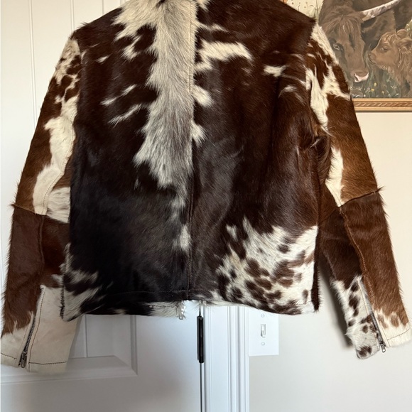 Real Cowhide Hair on Hide Western Jacket Womens New - Picture 2 of 11